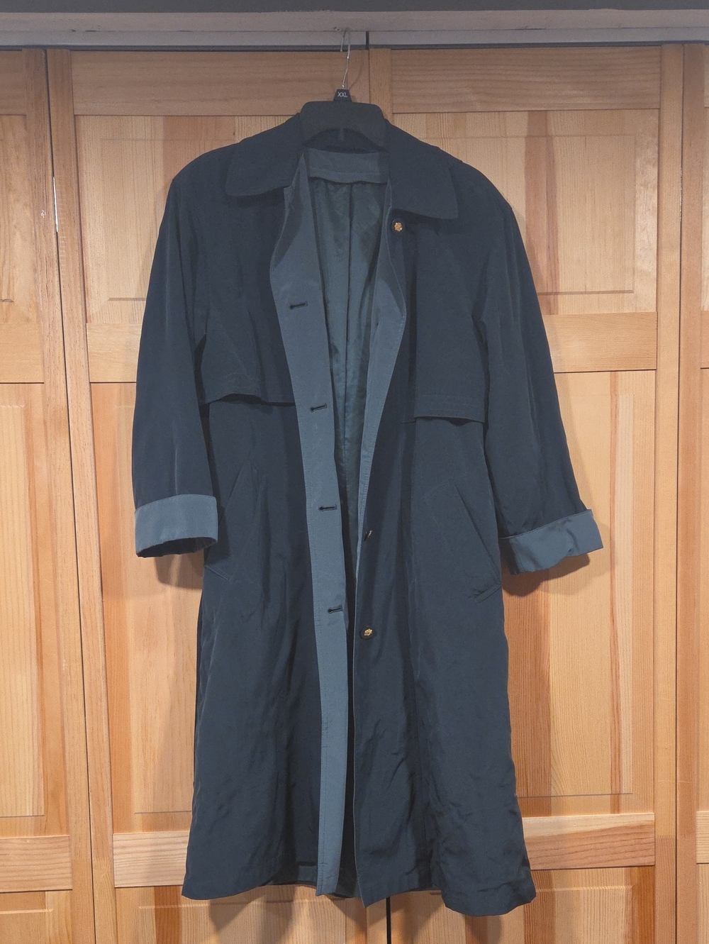 Misty Harbor Forest Green Hooded Trenchcoat Size 6DP